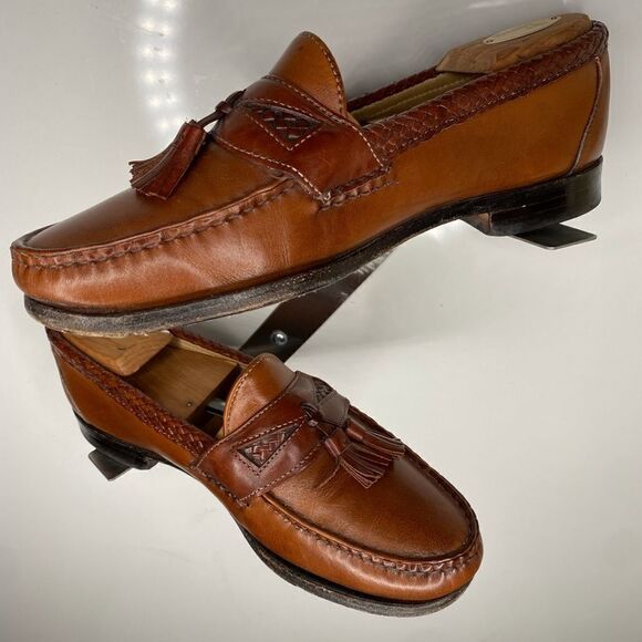 Allen Edmonds Maxfield 47716 Brown Size 8,5 E Mens Tastle Loafer Shoes - Picture 1 of 7